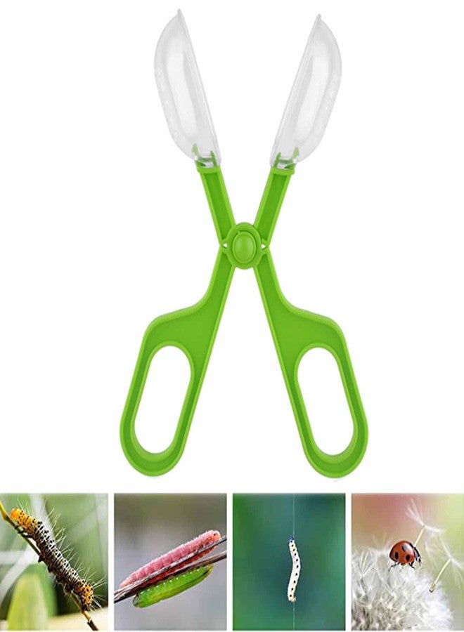 Caylingdee Reptile Feeding Clamp Reptile Poop Scoop Cage Fish Tank Cleaning Tools Green Feeding Tool Feeding Clamp Litter Clamp for Gecko Lizard Bearded Dragon - Image 1